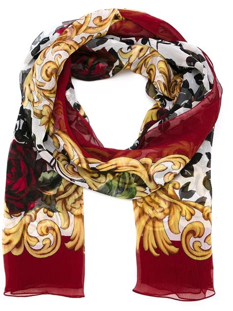 dolce gabbana scarf roses|dolce and gabanna scarf.